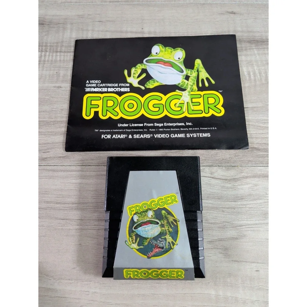 Frogger Atari 2600 Vintage 1982 Video Game Cartridge With Manual VTG 80S ARCADE